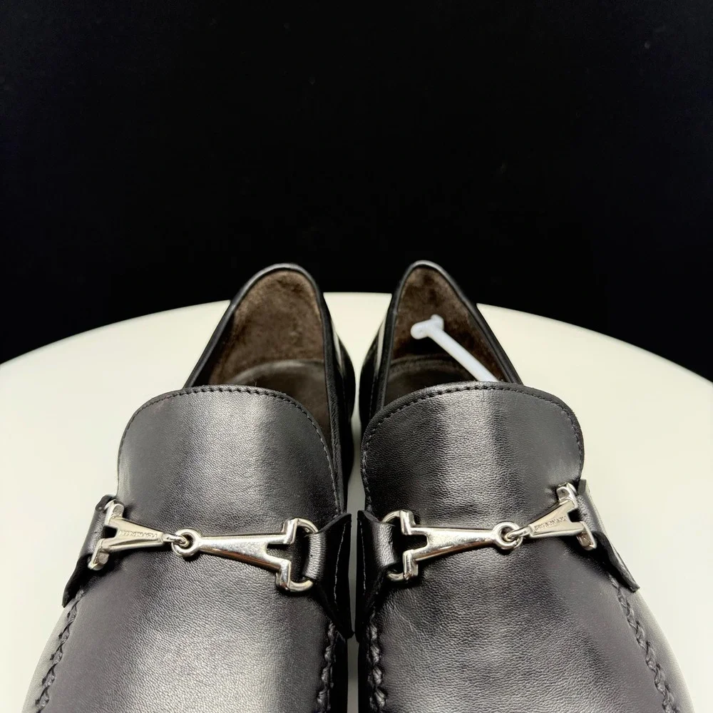 Bruno Magli Tillack Bit Loafer Men 8 Black Excellent Leather Made in Italy